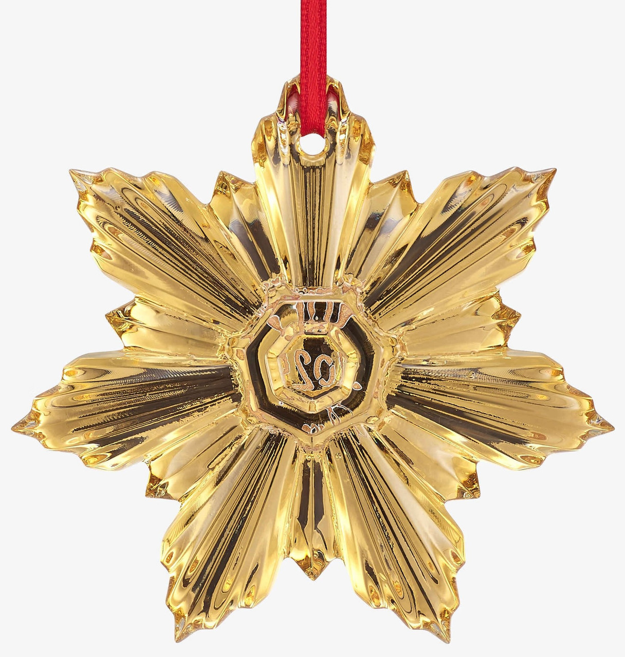 Baccarat Noel Gold Ornament 2025 - Palmette - Thurbers of