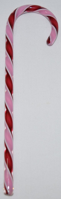 Tazza Candy Cane Ornament - Red and Pink