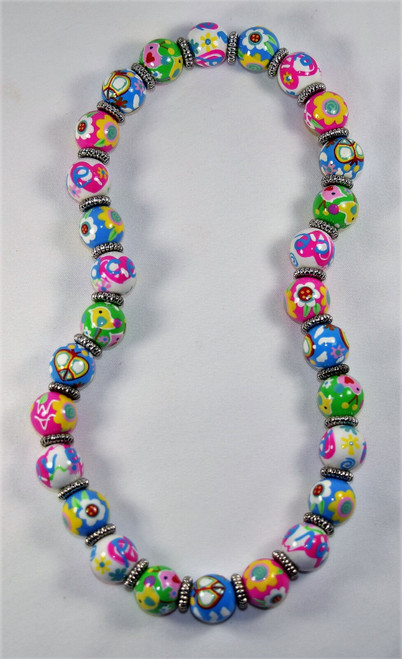 Angela Moore Peace & Love Classic Beaded Necklace
