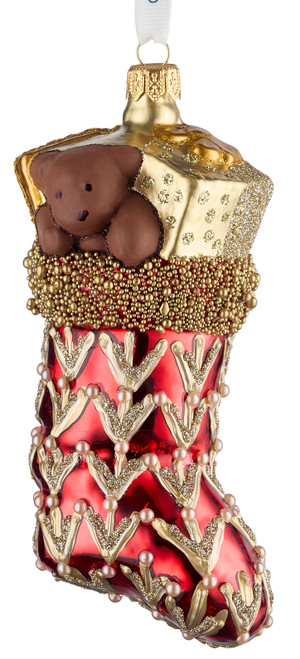 Waterford Holiday Heirlooms Red Stocking Ornament