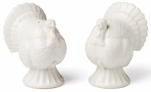 Lenox French Perle White Turkey Salt and Pepper Set