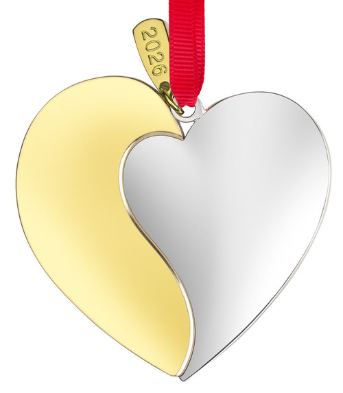 Nambe Our First Christmas Heart Ornament 2026