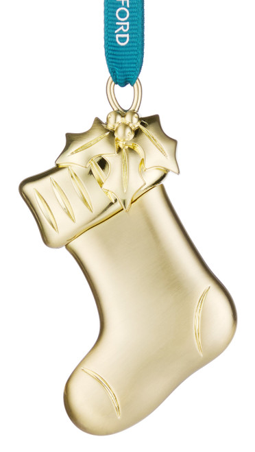 Waterford Golden Stocking Ornament