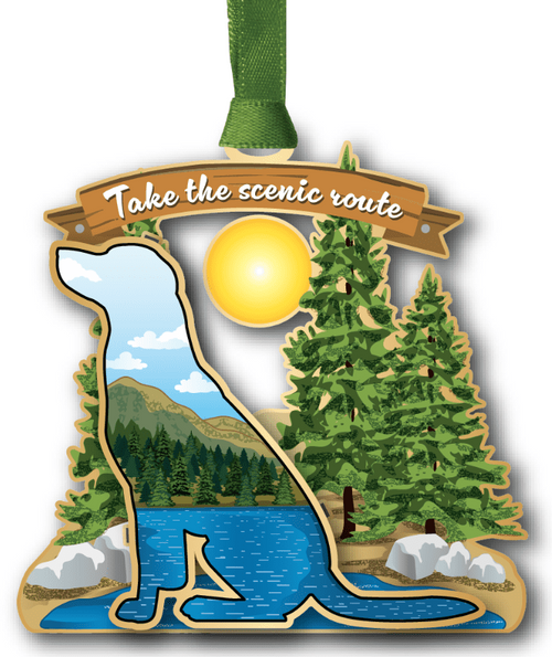Beacon Take the Scenic Route Dog Ornament