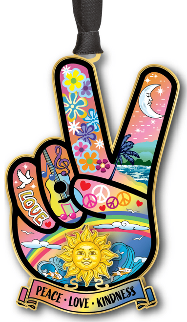 Beacon Hand Peace Sign Ornament