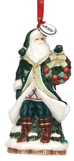 Fitz & Floyd Winter Frost Santa Claus Ornament 2026