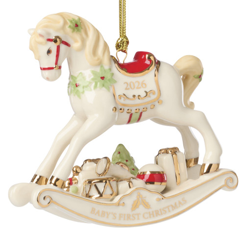 Lenox Baby's First Christmas Vintage Rocking Horse Ornament 2026