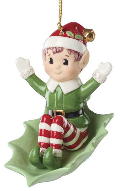 Lenox Christmas Elf Sleigh Ride Ornament