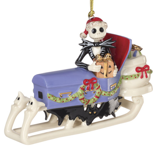 Lenox Disney The Nightmare Before Christmas Sledding Jack Skellington Ornament
