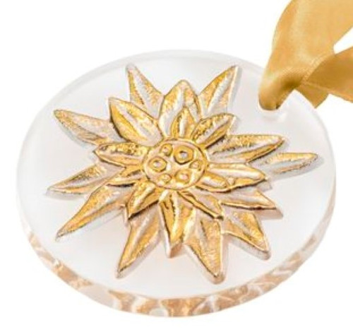 Lalique Edeweiss Gold Ornament 2026
