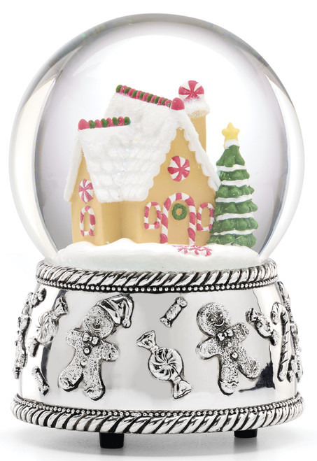 Reed & Barton Winter Traditions Gingerbread House Musical Snowglobe