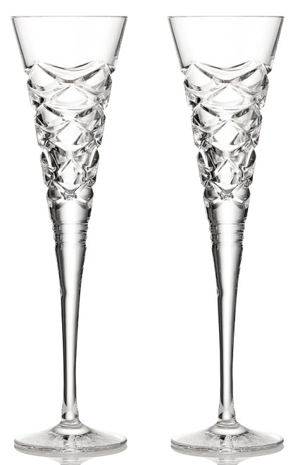 Waterford Winter Wonders Pinecone Flute - Clear, Pair