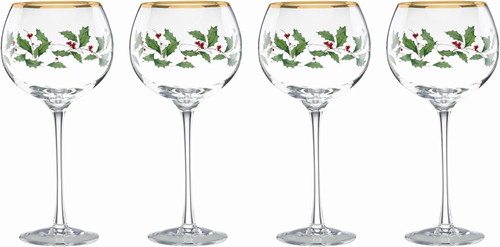 Lenox Holiday Balloon Glasses, Set of 4
