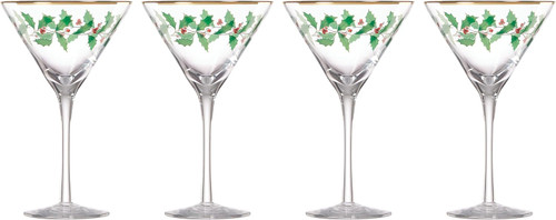 Lenox Holiday Martini Glasses, Set of 4