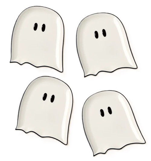 Lenox Halloween Ghost Accent Plates, Set of 4