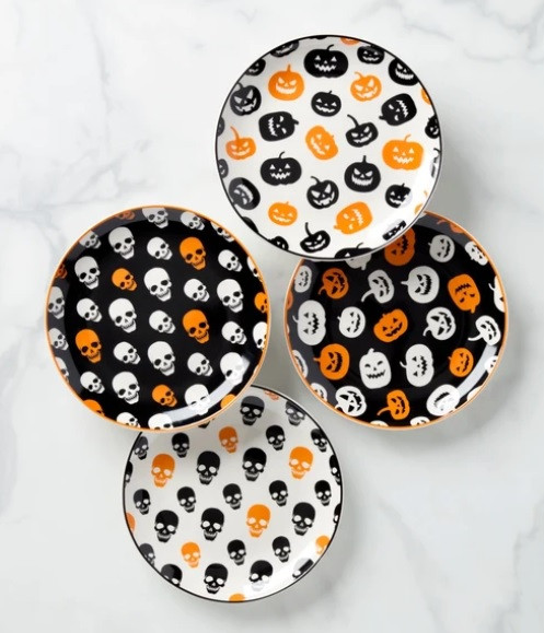 Oneida Vintro Halloween Accent Plates, Set of 4