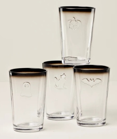Lenox Halloween Embossed Tumbler, Set of 4