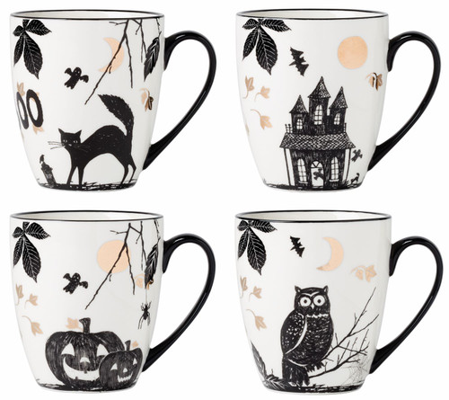 Lenox Haunted Halloween Mugs, Set of 4