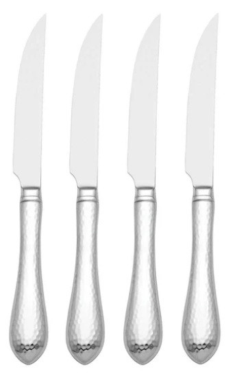 Reed & Barton Hammered Antique Steak Knives, Set of 4