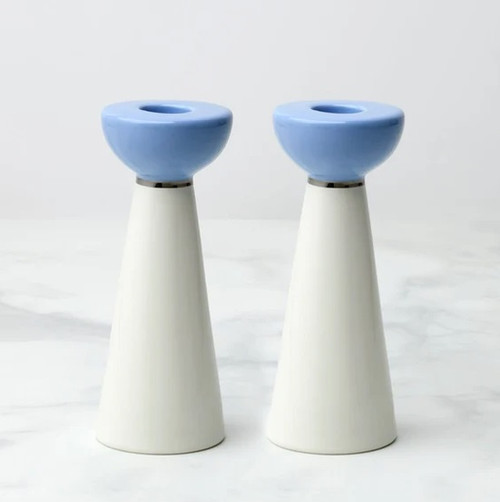 Kate Spade Judaica Oak Street Candlestick Holder Pair