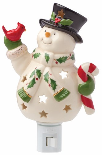 Lenox Happy Holly Days Snowman Night Light