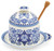 Spode Judaica Honey Pot with Wood Drizzler