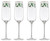 Lenox Holiday Decal Flute Glasses, Set of 4