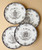 Lenox Halloween Haunted Village Accent Plates, Set of 4