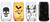 Oneida Vintro Halloween Can Cooler Glasses, Set of 4