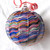 Tazza Opaque Rainbow Swirl Ball Ornament