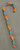 Tazza Candy Cane Ornament - Orange and Blue
