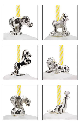 Empire Zinn Circus Kerzenhalter Set - 6 Stück, Nicht Anlaufend, Ca. 2,5 Cm Hoch, In Geschenkbox