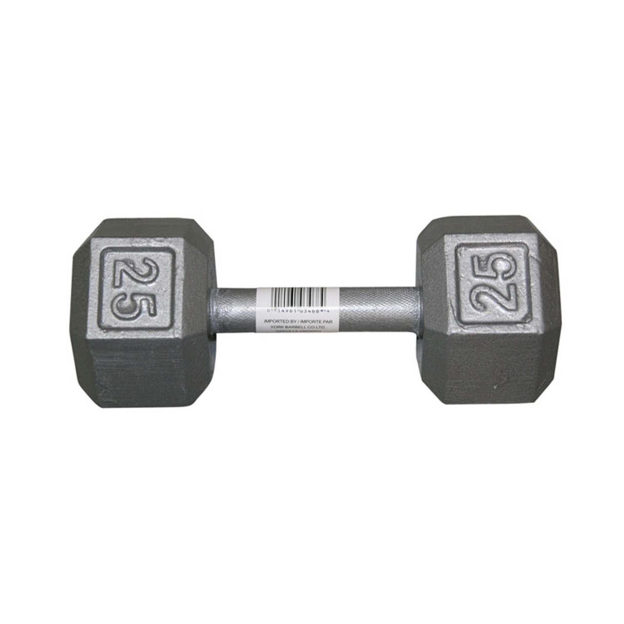 York Hexagon Dumbbells 25 lb total weight sold in eaches