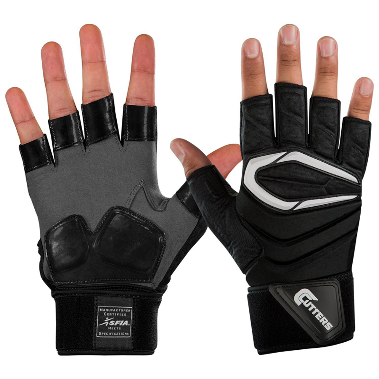 half finger football gloves