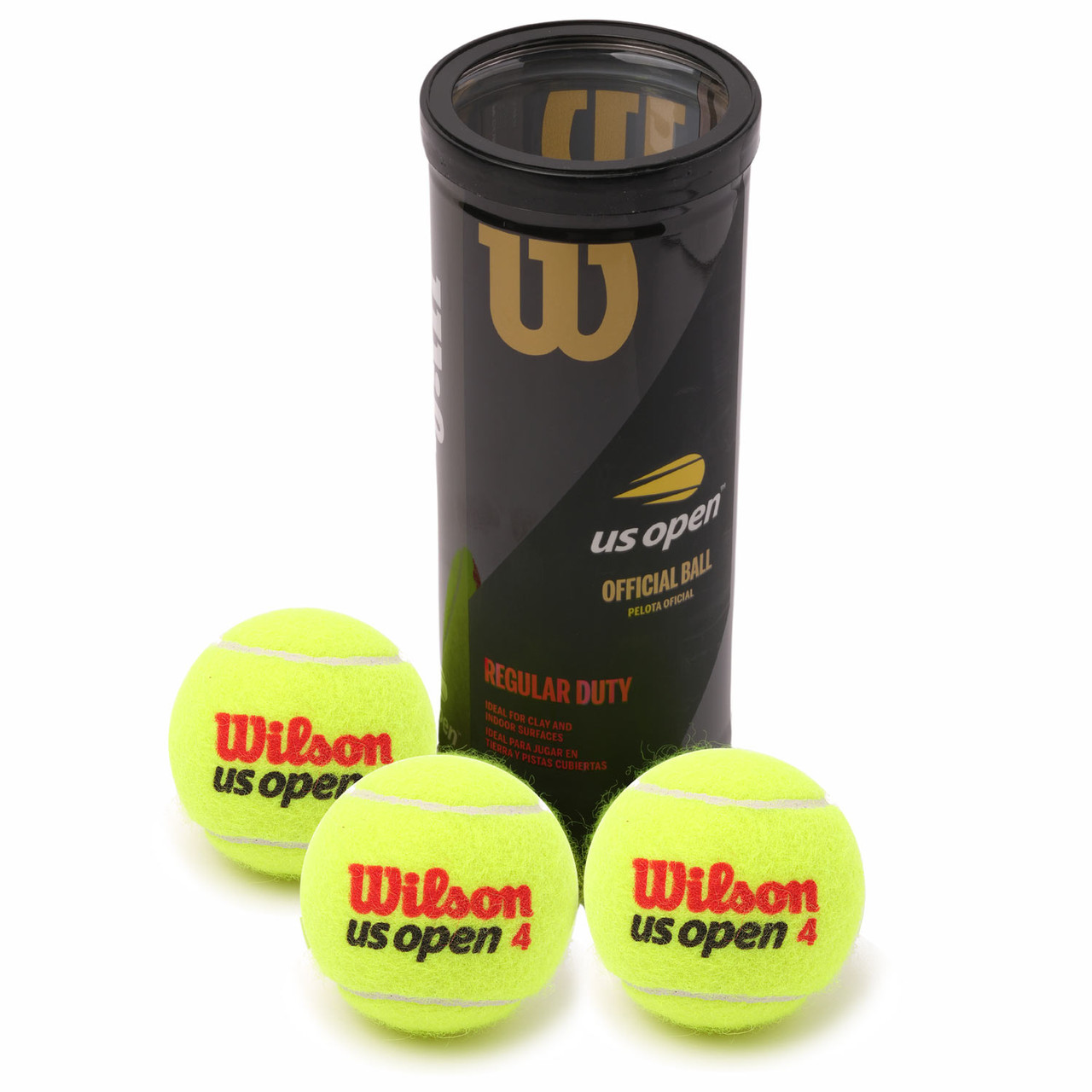 Wilson U.S. Open Tennis Ball - Regular Duty - 4 Tubes (12 Balls)