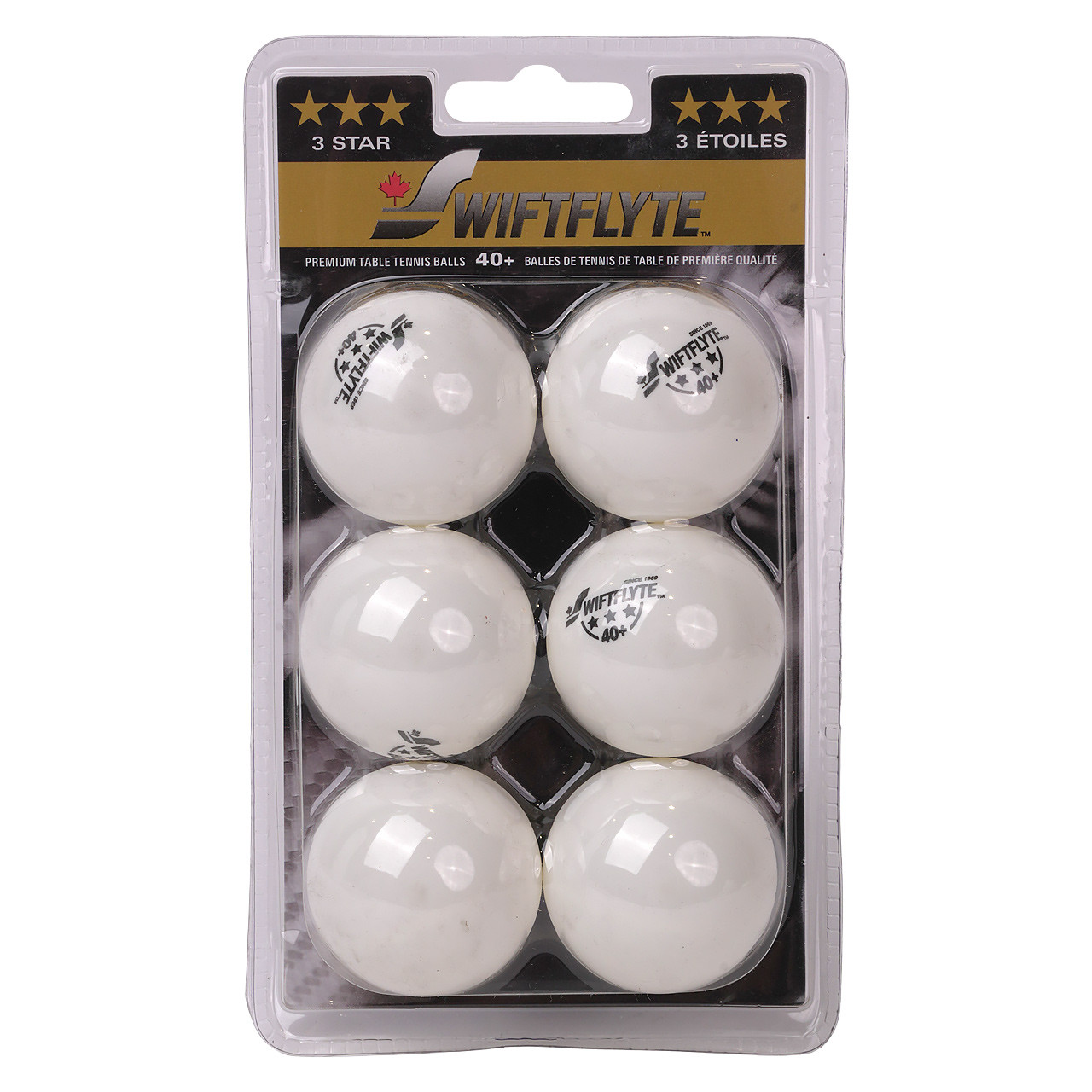 Table Tennis Balls 40mm White 3 Star Pack of 6