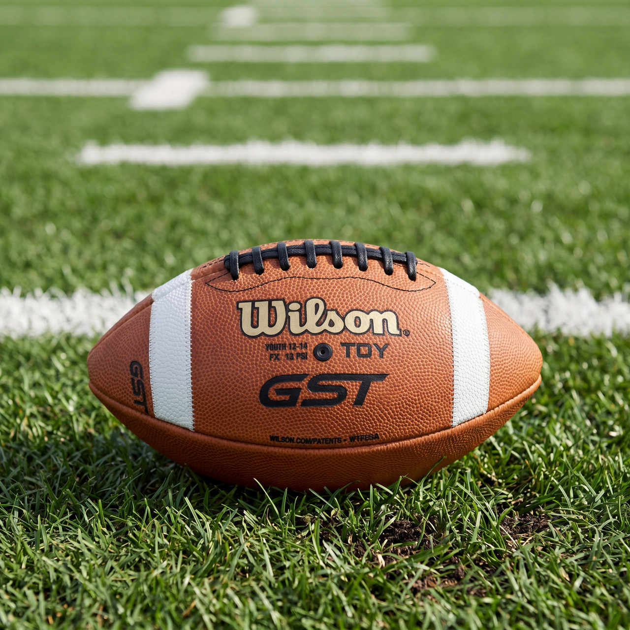 Wilson GST Youth Leather Game Football - Top Quality Play