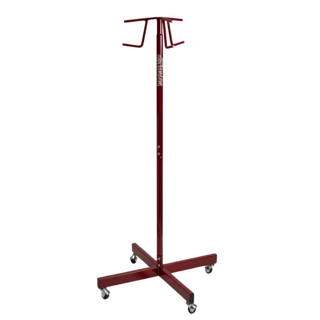 Red Volleyball Net Storage Rack - Tangle-Free Solution