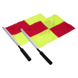 Linesman's yellow and red Checkered Flags