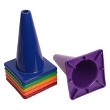 Set of 6 Color My Class 12" Game Cones - Stacked and Tipped