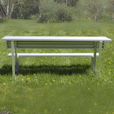 7' 6" Spectator Bench with Shelf, Portable