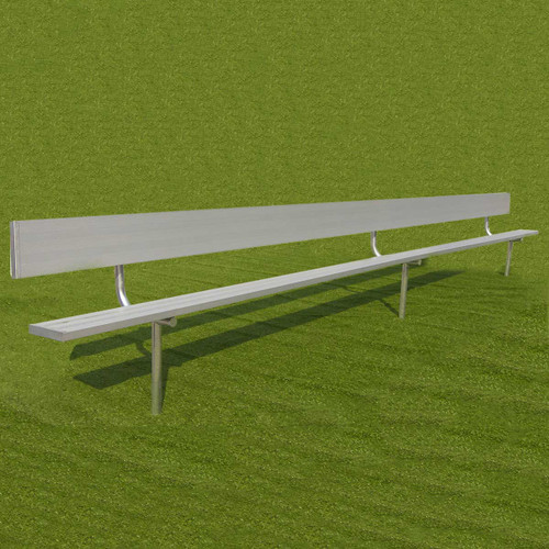 7' 6" Spectator Bench with Back, Inground (G.BE08IGWB)