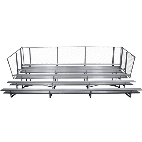 5-Row Fixed Spectator Bleacher w/o Aisle, 15', Dbl Ft Planks (G.GSNB0515DF)