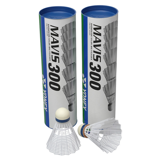 Mavis 300 Badminton Shuttles - Durable & White Dozen