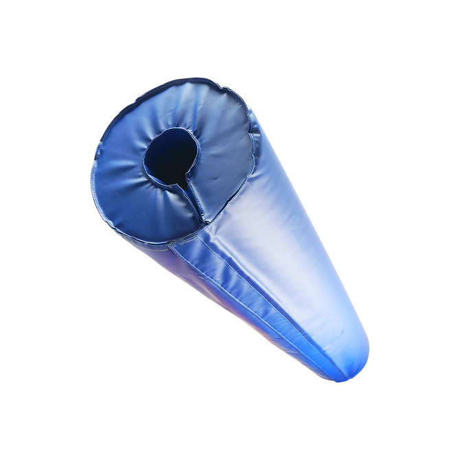 6' Football Goal Post Pad  4" Royal Blue - Top View