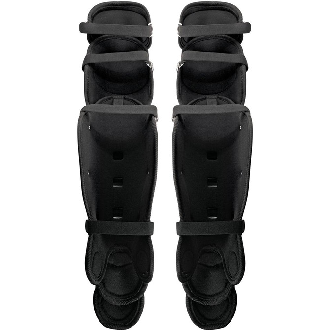 Champion Sports Black 16.5" Leg Guards - Back View