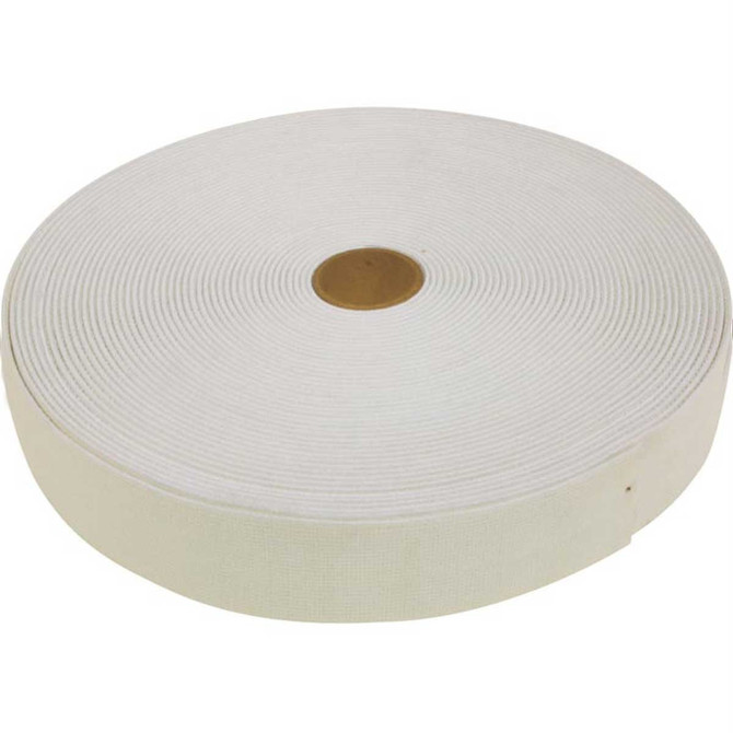 1½ inch Elastic Strapping - White - 25 yard roll (SPEW-WH)