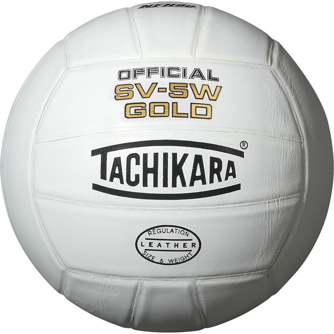 Tachikara Gold Leather Volleyball - Premium Competition Ball
