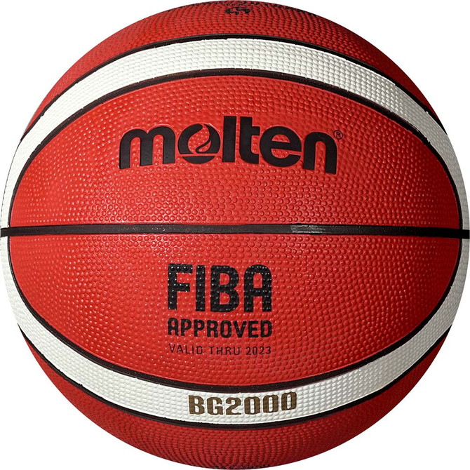 Molten BG2000 FIBA Approved 2-Tone Rubber Basketball - Size 5 (B5G2000)