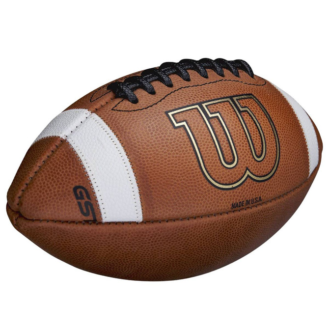 Wilson GST Youth Leather Game Football - Top Quality Play